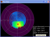 Plan view of 360 degree sweep.