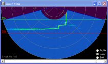 3D Profiling Sonar 2001 operating in Swath View.